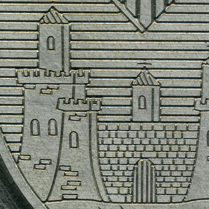 Detall escut Menorca, reconstrucció gràfica de Montse Noguera